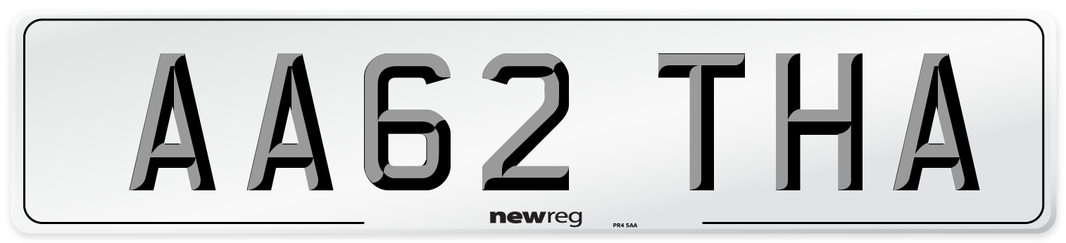 AA62 THA Number Plate from New Reg